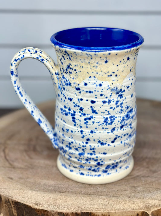 Ceramic Mug in Speckled Blue