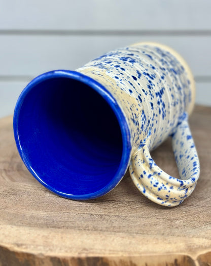 Ceramic Mug in Speckled Blue