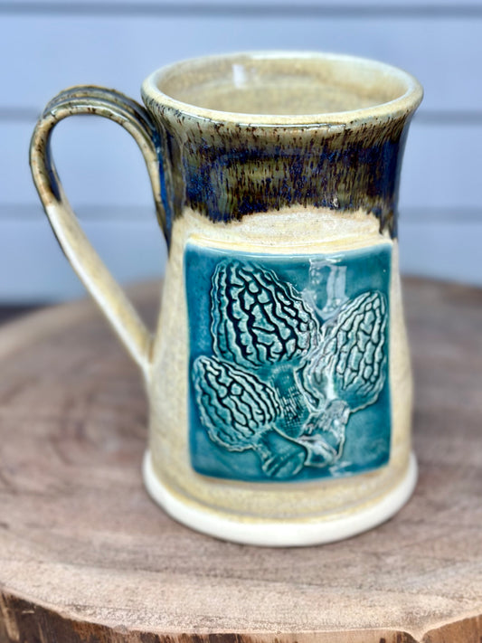 Ceramic Mug with Morel Mushrooms Logo