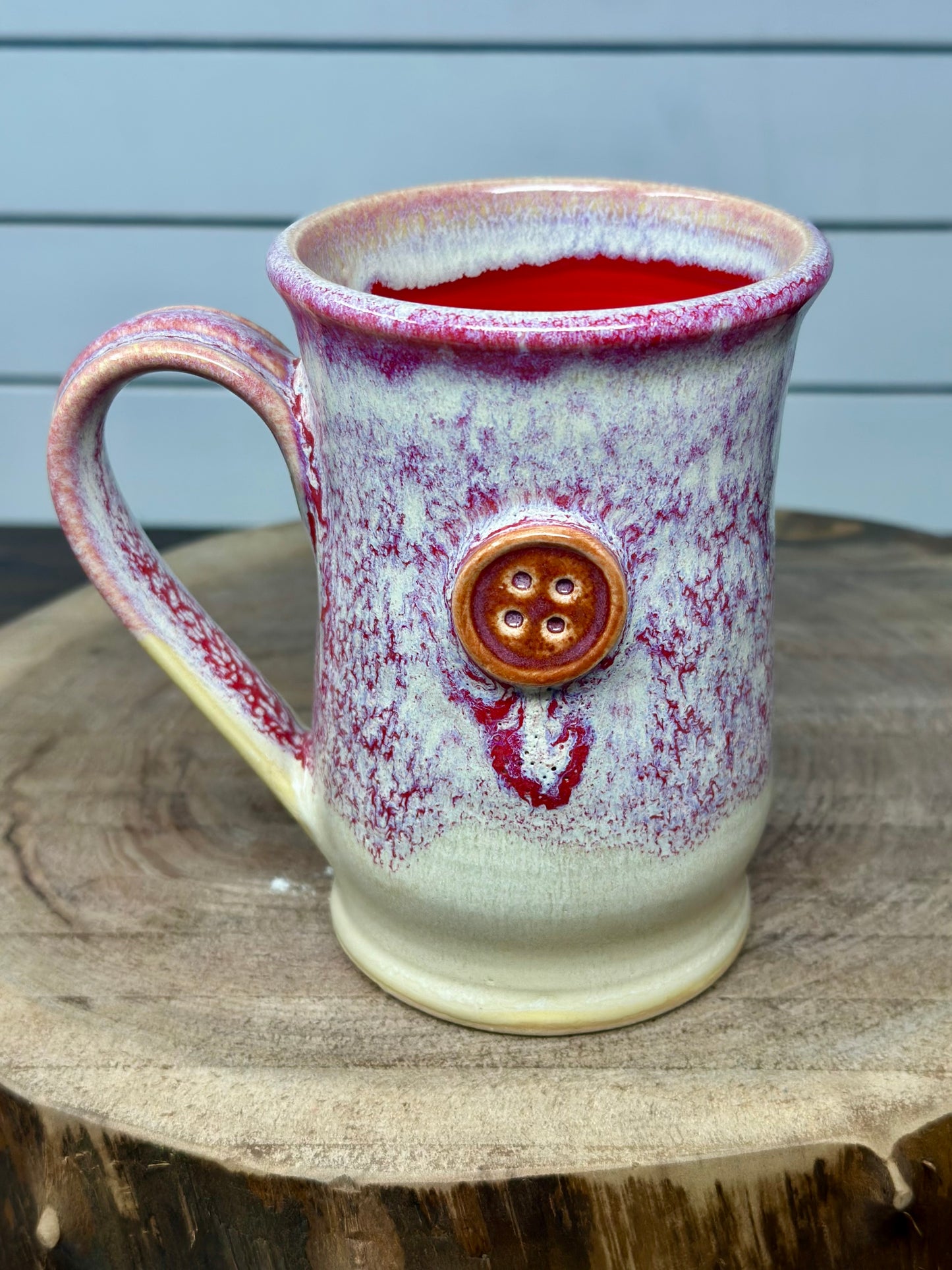 Button Logo Mug in Strawberry Shortcake