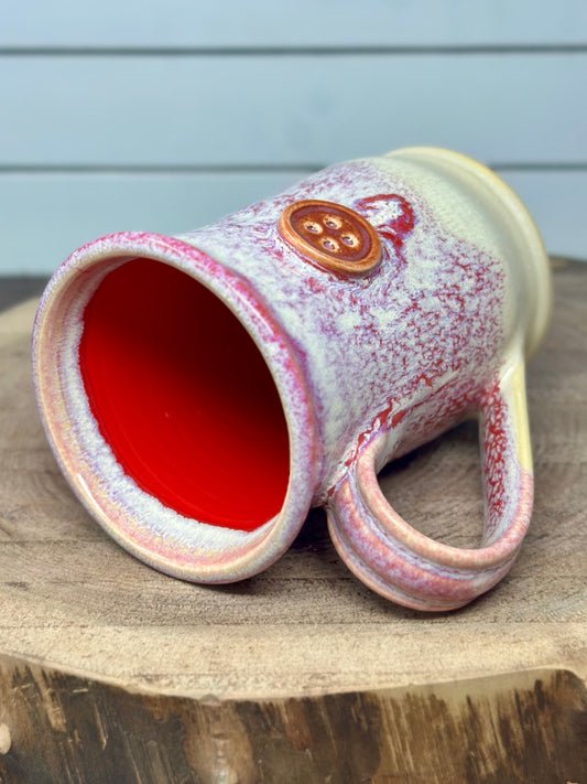 Button Logo Mug in Strawberry Shortcake