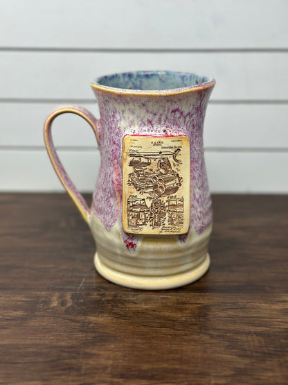 Revolver Patent Art Logo Mug - Strawberry Shortcake Glaze