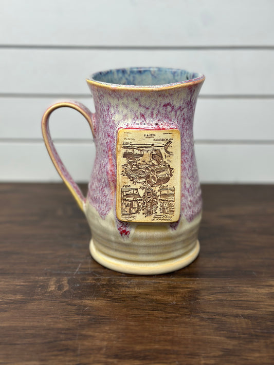 Revolver Patent Art Logo Mug - Strawberry Shortcake Glaze