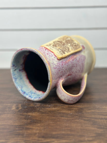 Revolver Patent Art Logo Mug - Strawberry Shortcake Glaze