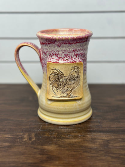 Rooster Medallion Mug - Strawberry Shortcake Glaze