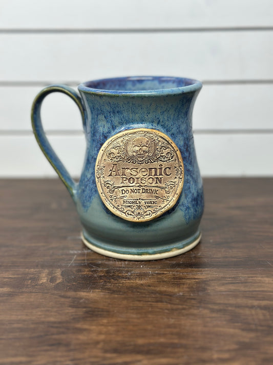 Arsenic Logo Mug in Red Sea Glaze