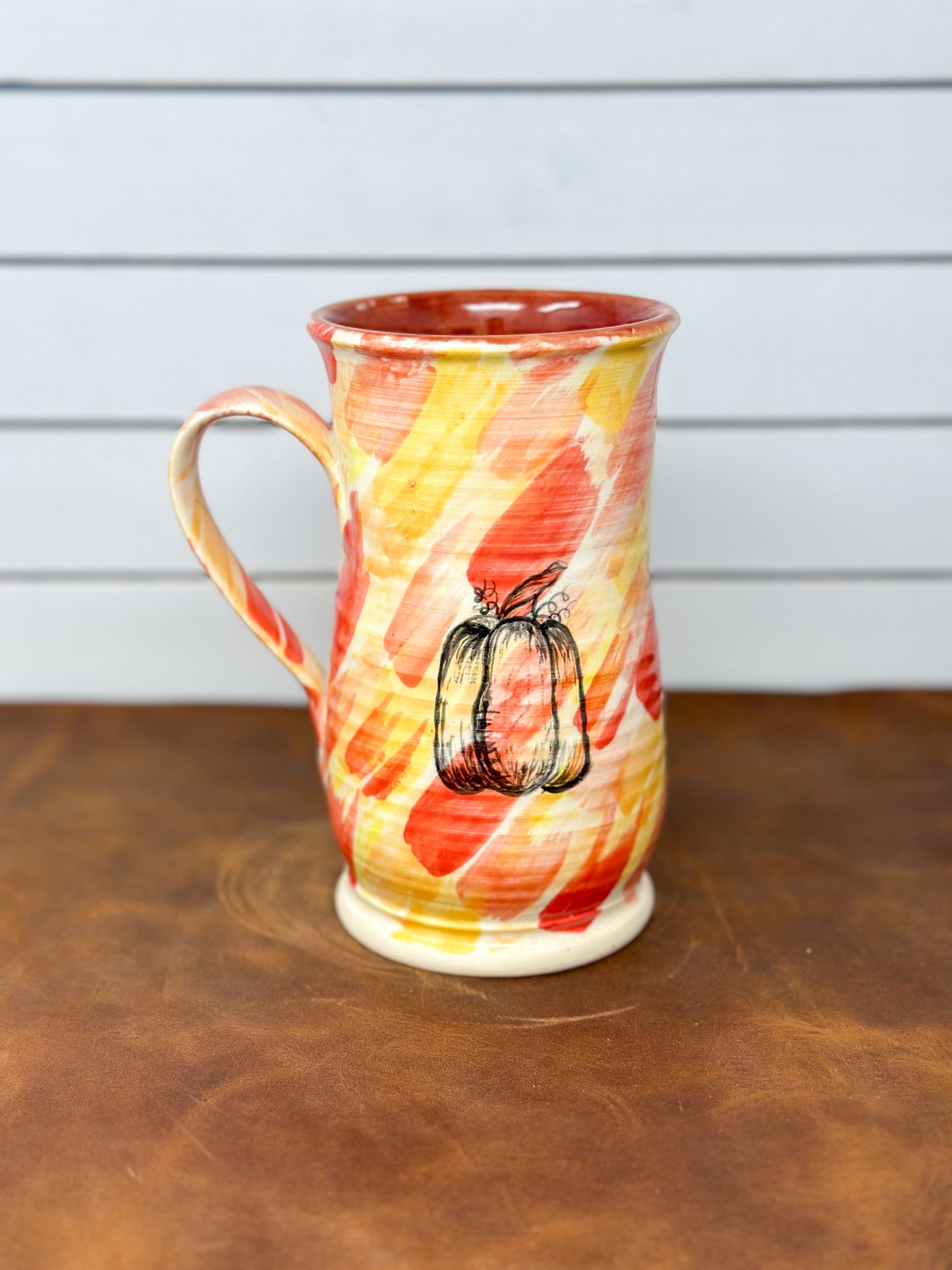 Harvest Pumpkin Watercolor Ceramic Mug