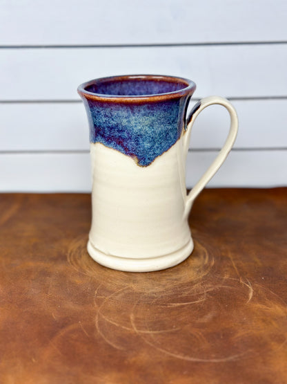 Harvest Pumpkin & Blue Drip Ceramic Mug