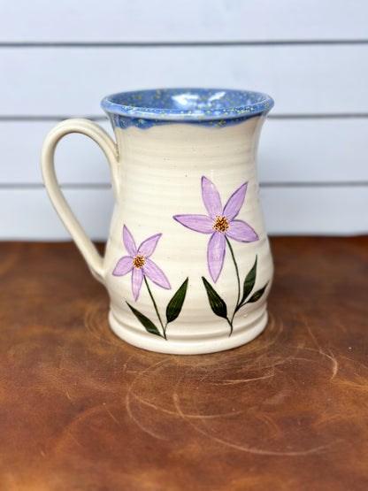 Purple Wildflower Ceramic Mug
