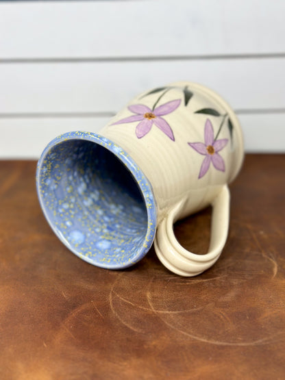 Purple Wildflower Ceramic Mug