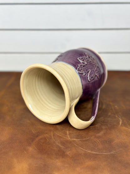 Maple Leaf Mug – Plum & Cream