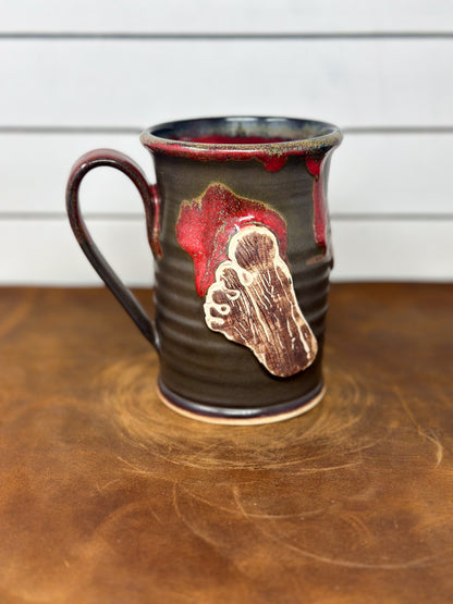 Bigfoot Footprint Lava Medallion Mug