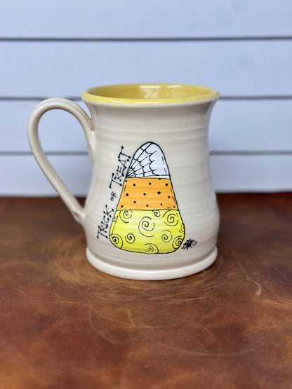 Trick or Treat Candy Corn Mug - Hand Painted
