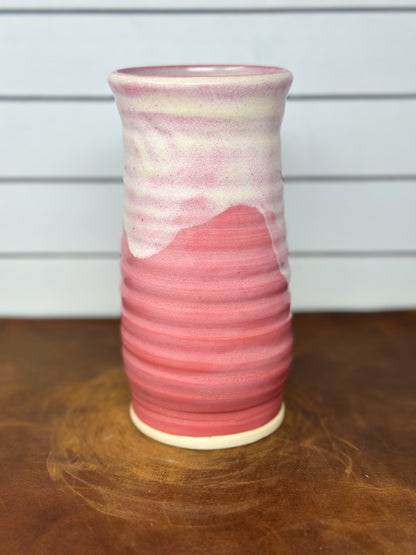 Blush Pink Drip Glaze Vase