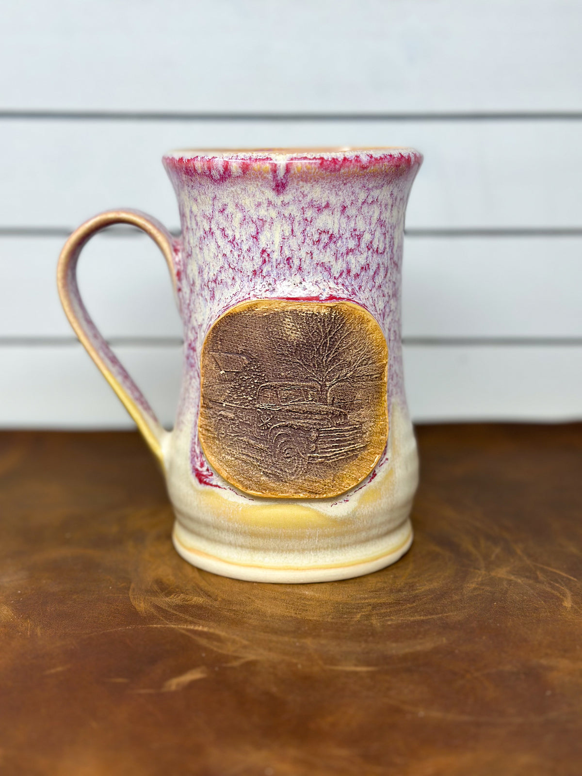 Antique Truck Medallion Mug in Strawberry Shortcake Glaze
