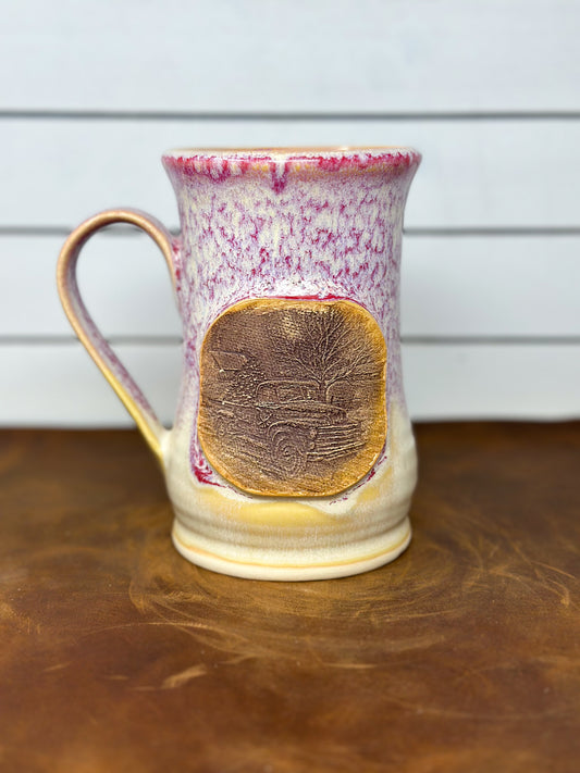 Antique Truck Medallion Mug in Strawberry Shortcake Glaze