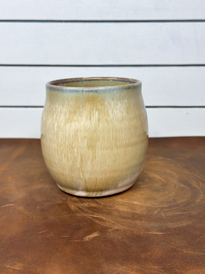 Cream and Sage Pottery Tumbler