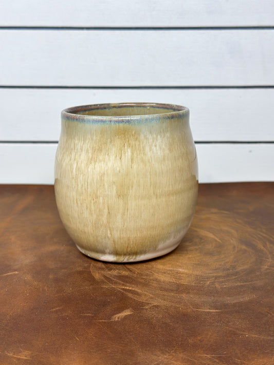 Cream and Sage Pottery Tumbler