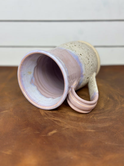 Lavender Speckled Button Tea Mug