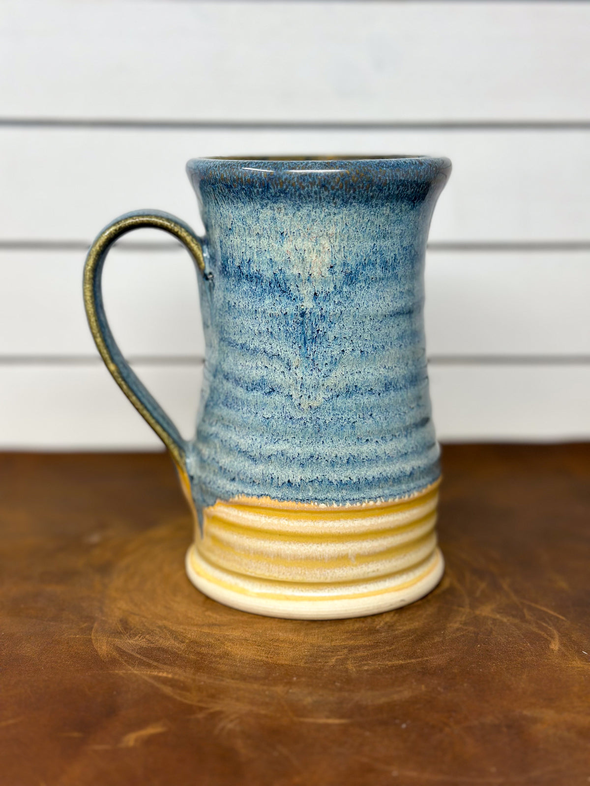 Tall Blue Surf Stoneware Mug