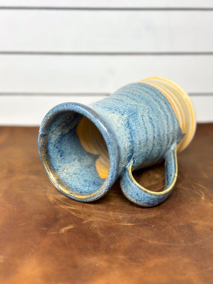 Tall Blue Surf Stoneware Mug