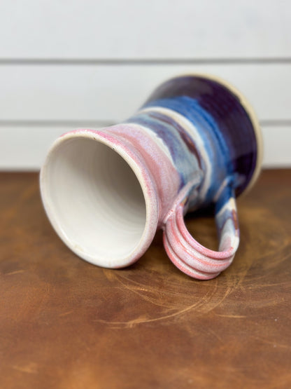Sunset Layers Pink, Blue and Purple Stoneware Mug
