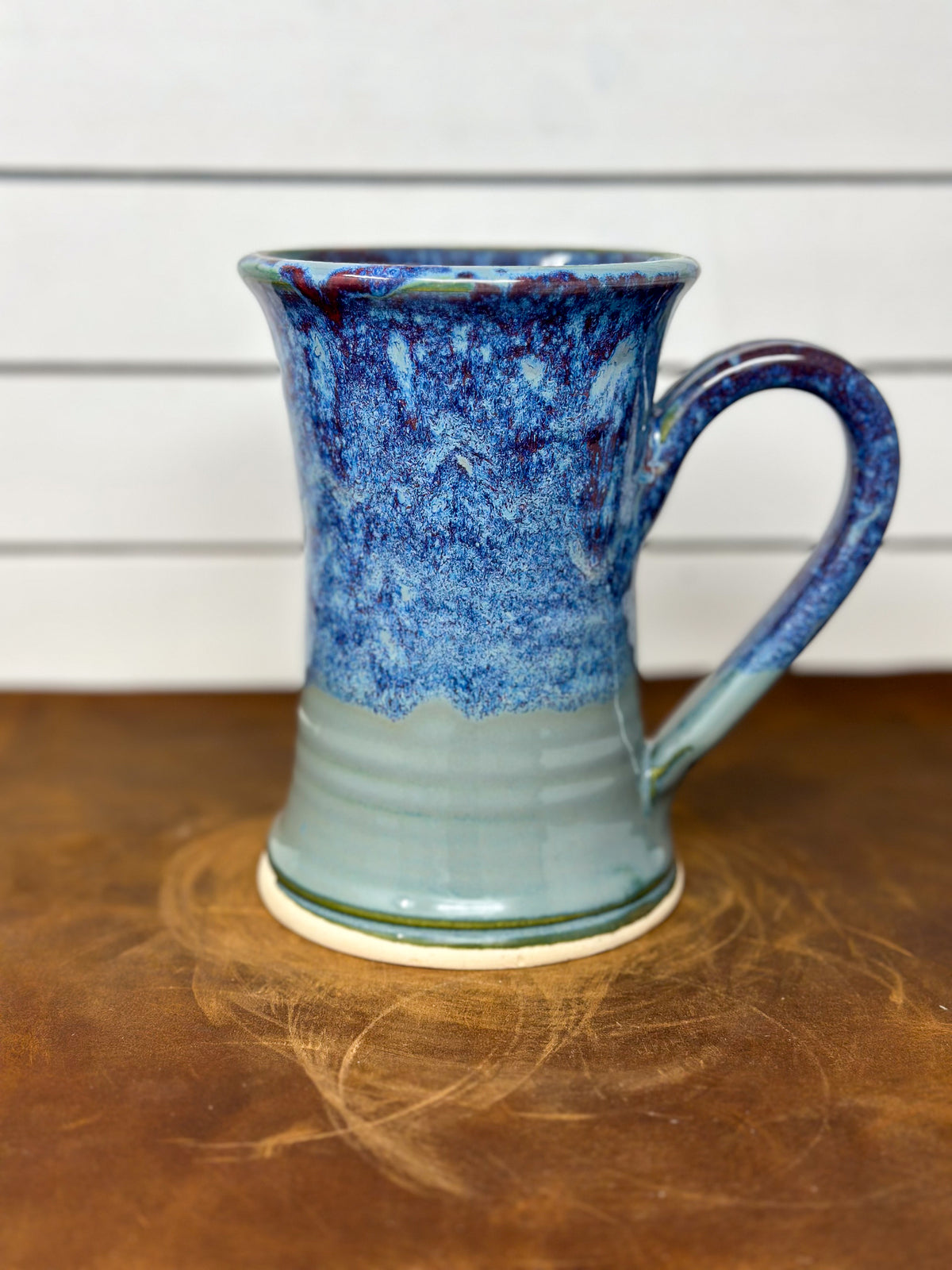 Tall Red Sea Stoneware Mug