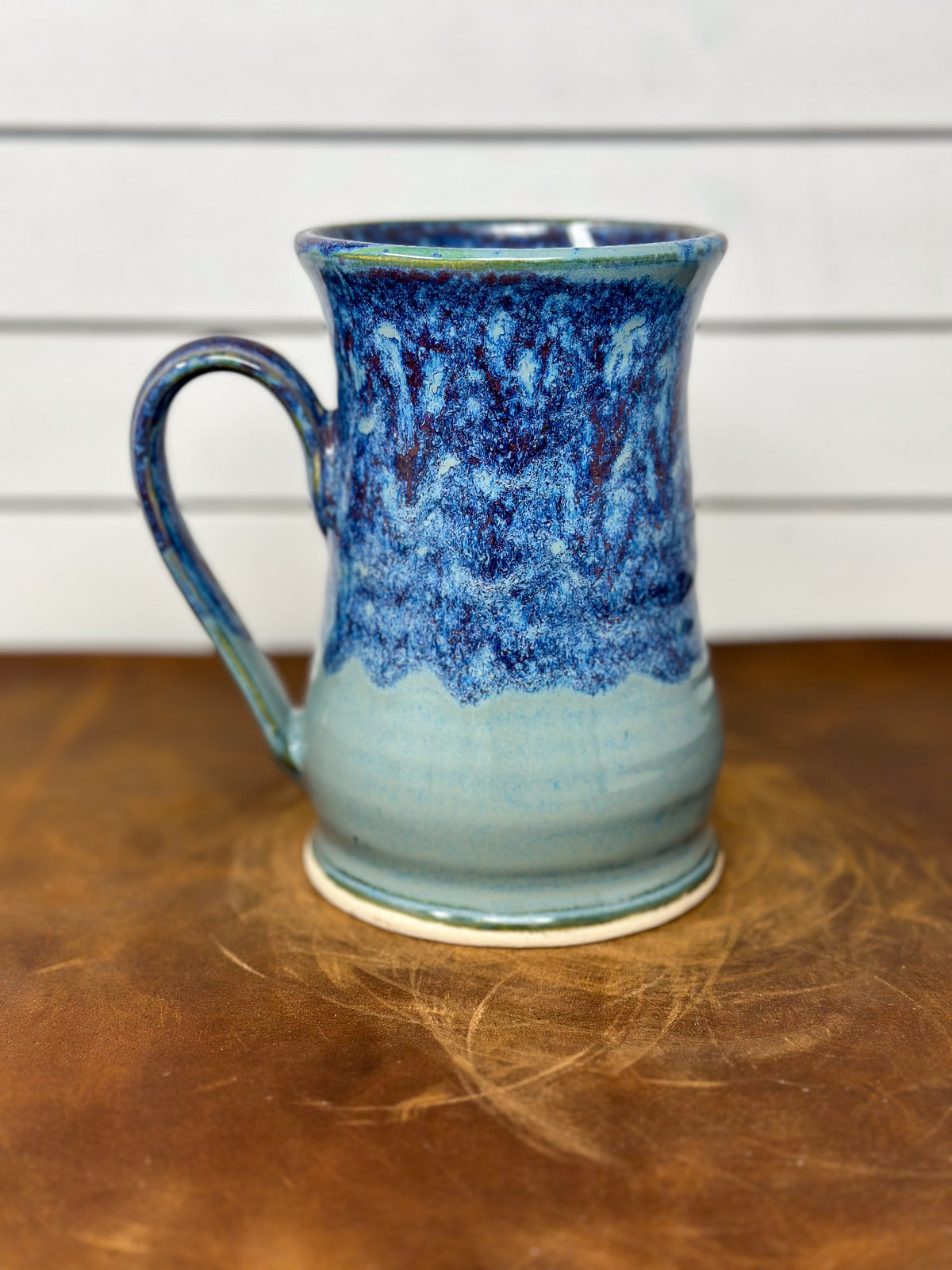Red Sea Stoneware Mug with Red Interior