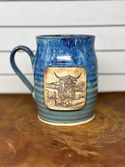 Highland Cow Red Sea Medallion Mug