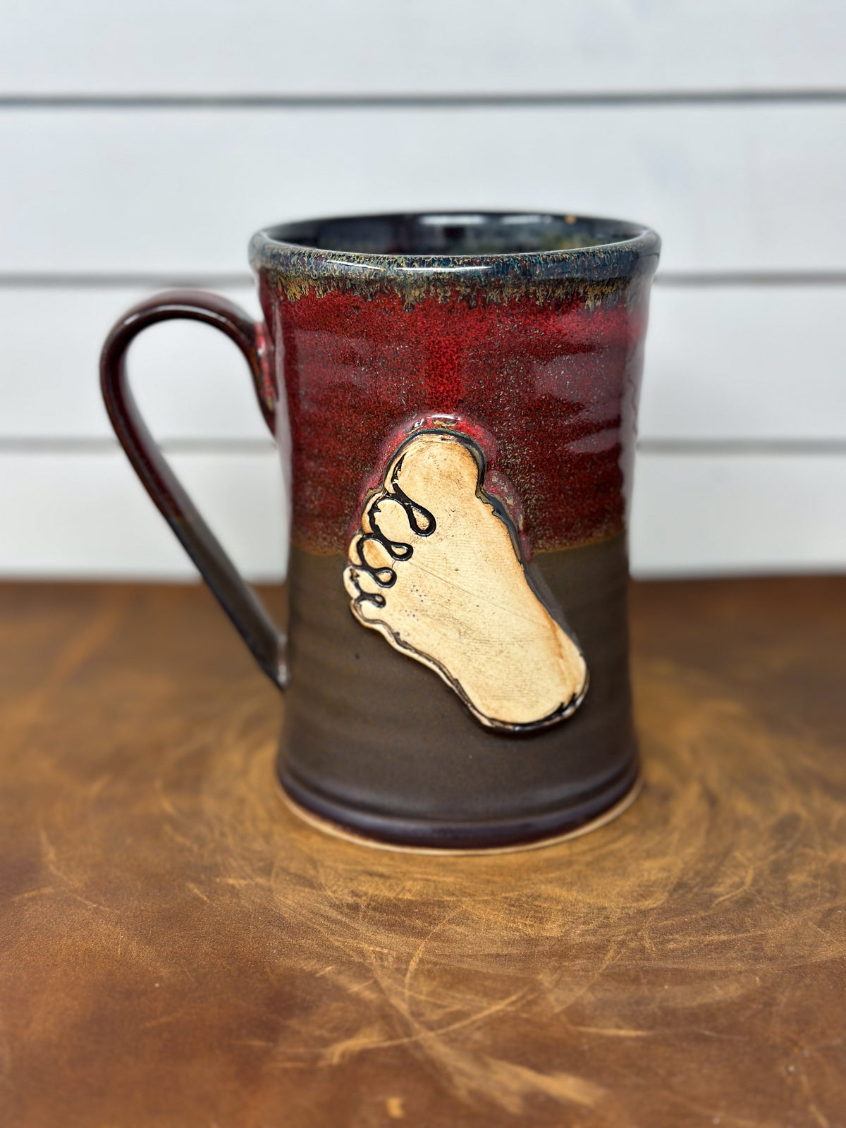 Footprint Lava Glaze Medallion Mug