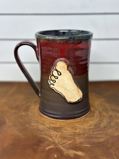 Footprint Lava Glaze Medallion Mug