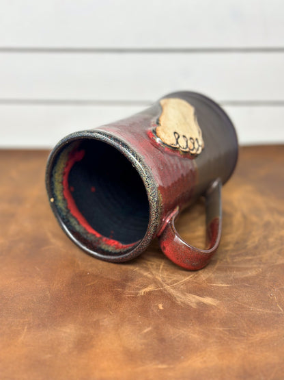 Footprint Lava Glaze Medallion Mug