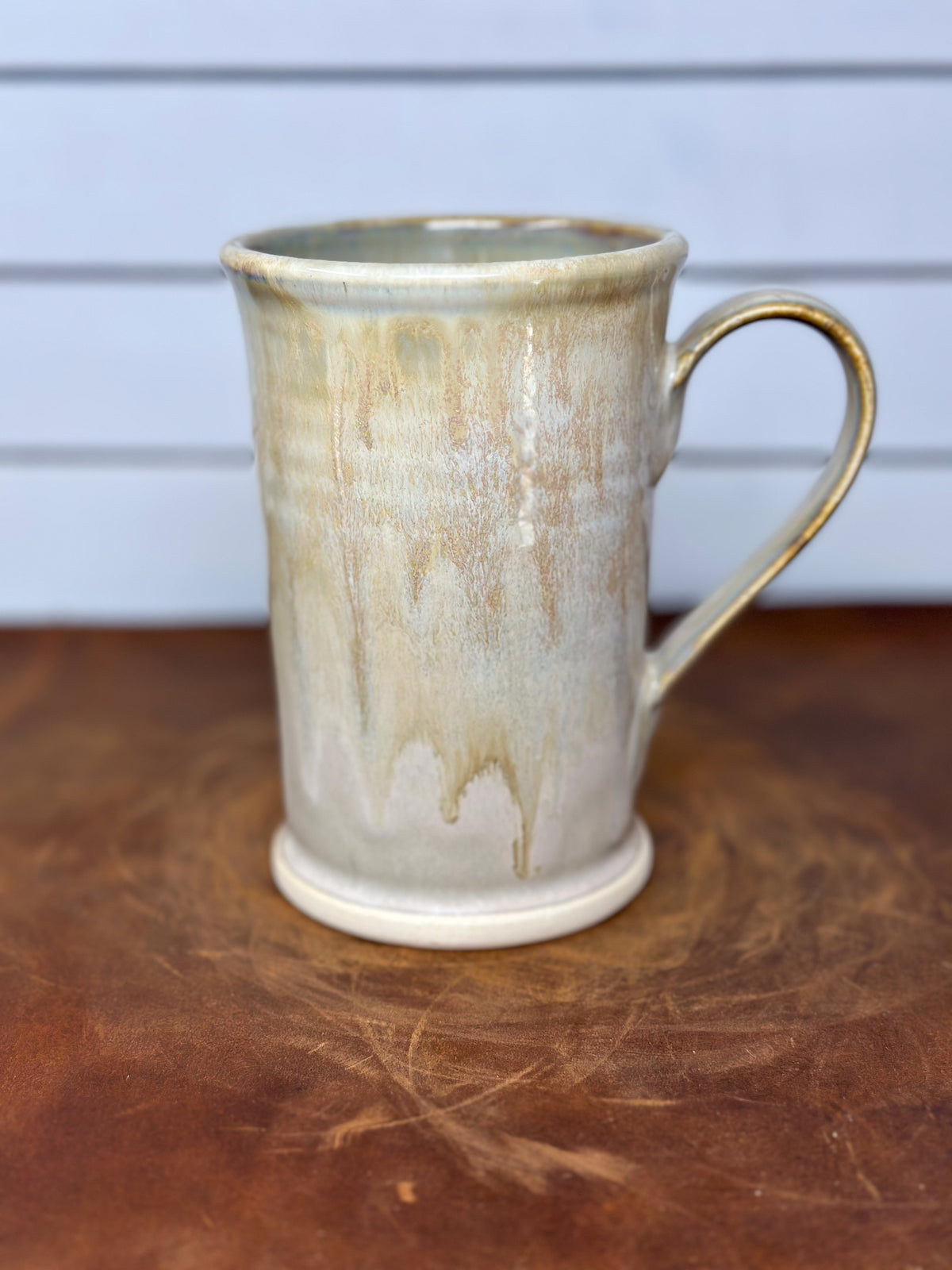 Cream Drip Glaze Mug