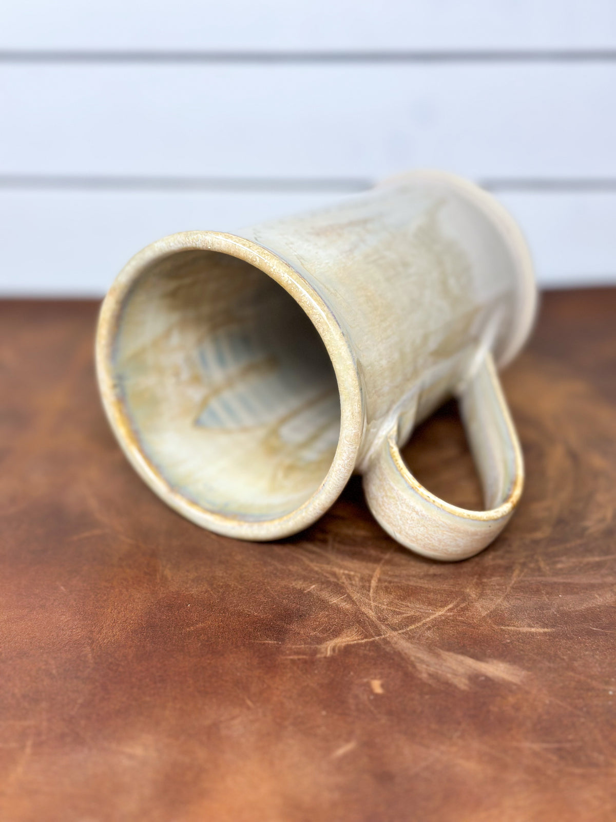 Cream Drip Glaze Mug