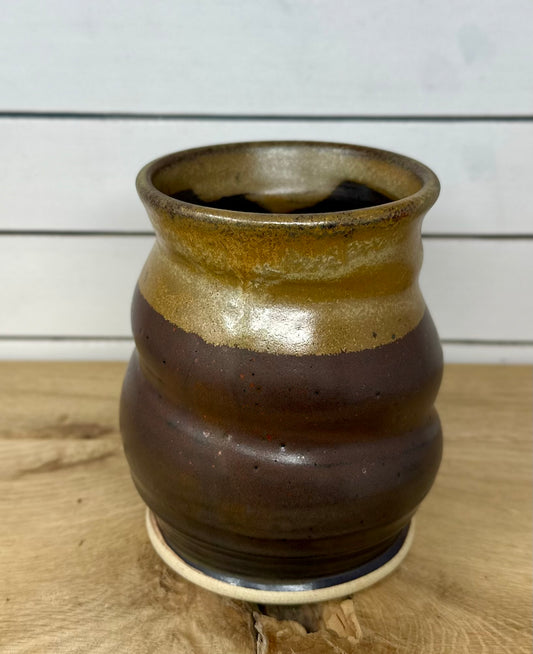 Medium Ceramic Vase - Mocha Bronze