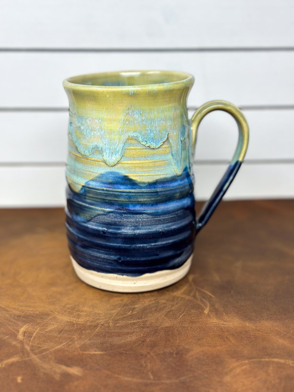 Fish Medallion Mug – Blue and Golden Green