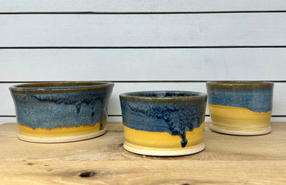 Set of 3 Bowls in Blue Surf
