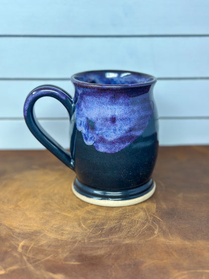 Purple and Deep Teal Pottery Mug