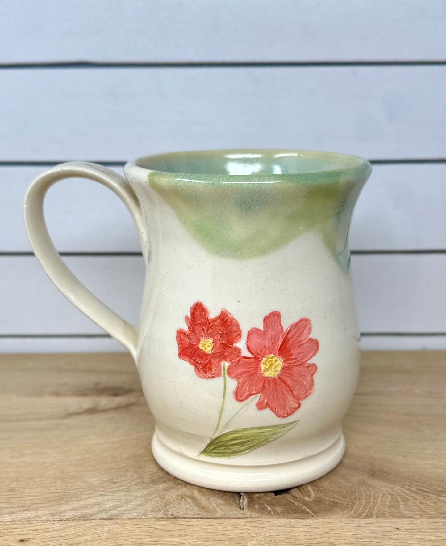 Hand Painted Ceramic Floral Mug