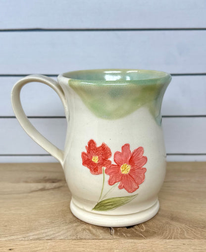 Hand Painted Ceramic Floral Mug