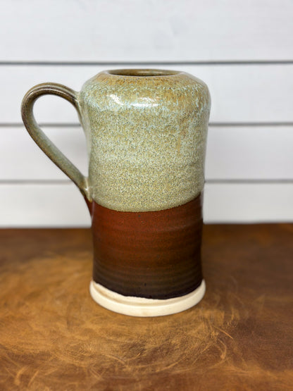 Cream and Brown Travelers Mug
