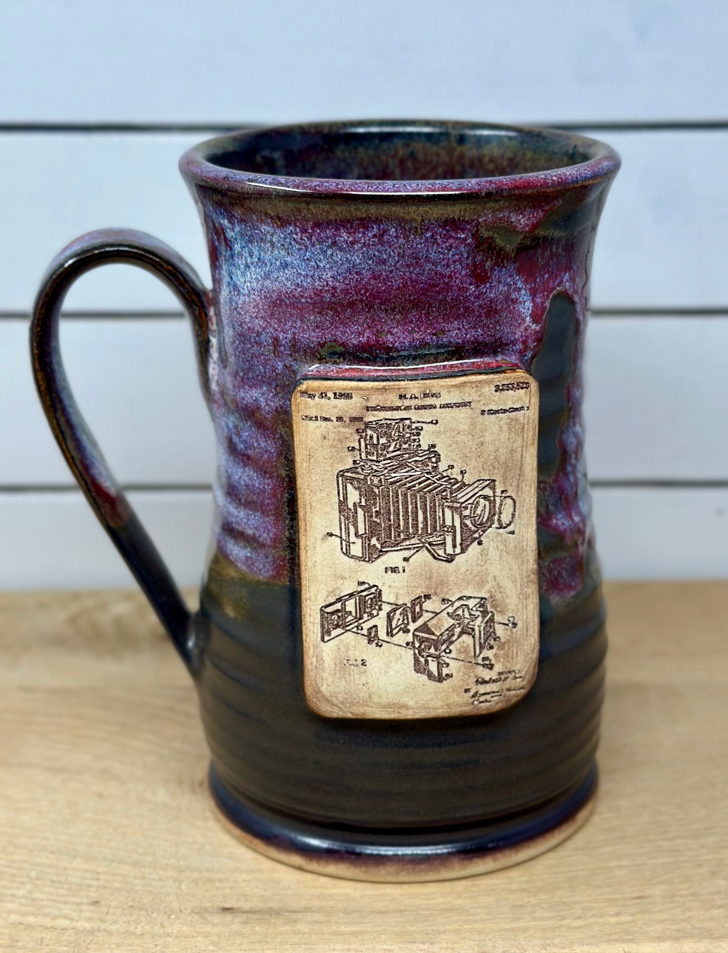 Ceramic Camera Blueprint Logo Mug