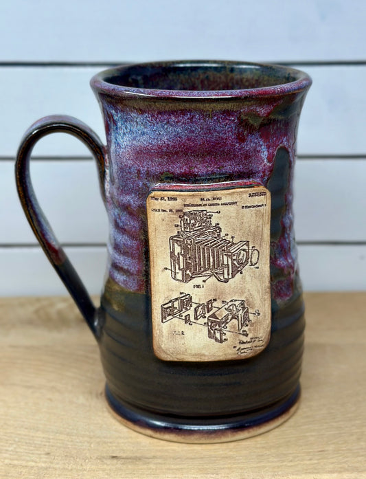 Ceramic Camera Blueprint Logo Mug