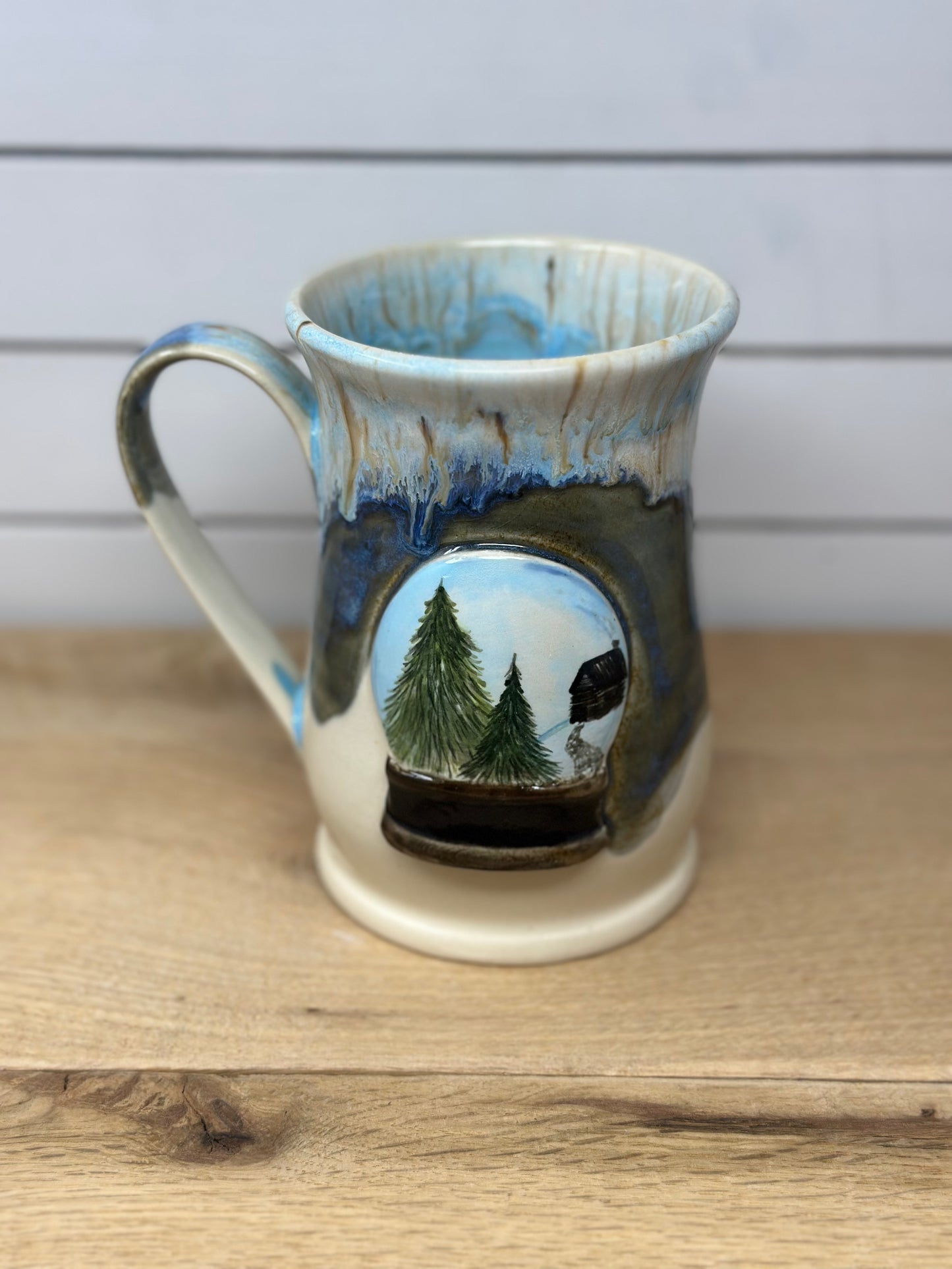 Snow Globe Winter Scene Mug