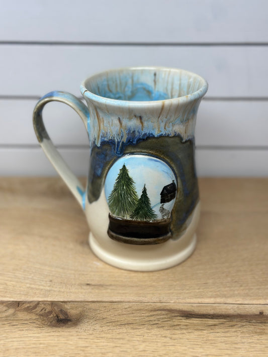 Snow Globe Winter Scene Mug