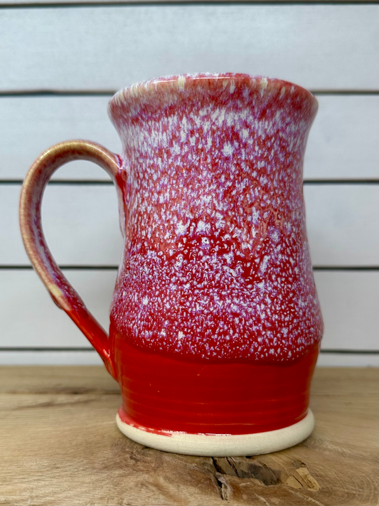 Ceramic Mug Red with White Speckles - Toadstool Glaze image 0