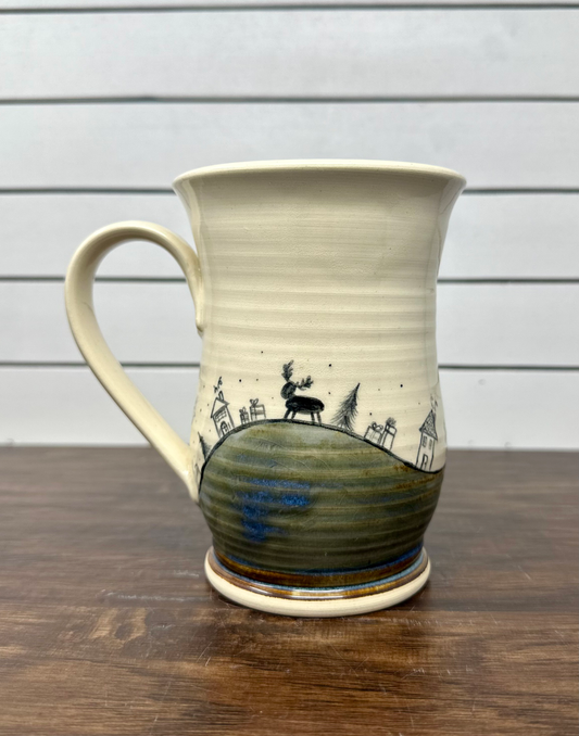 Hand Painted  Christmas Village Mug image 0