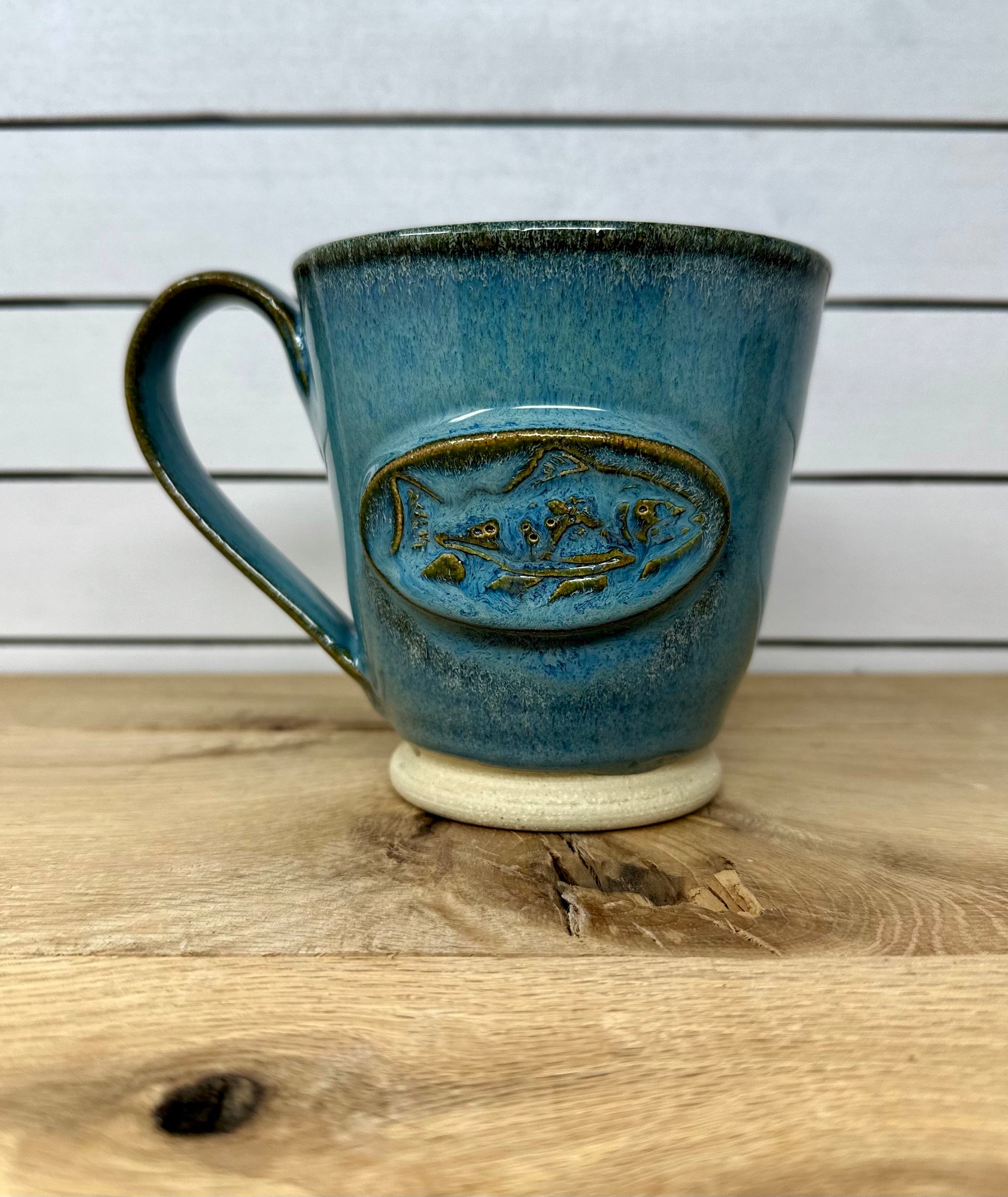Ceramic Mug with Trout Logo - Mediterranean image 0