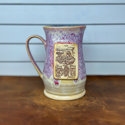 Handcrafted Camera Patent Medallion Mug by Peters Pottery